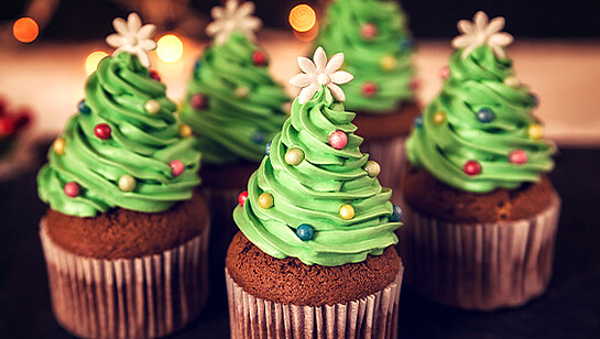 Rezept - Chai Latte Schoko Christmas Tree Cupcakes